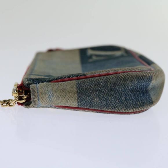 LOUIS VUITTON Monogram Denim Mini Pochette Accessoires Blue M68760 LV Auth 69550 - Picture 3 of 16